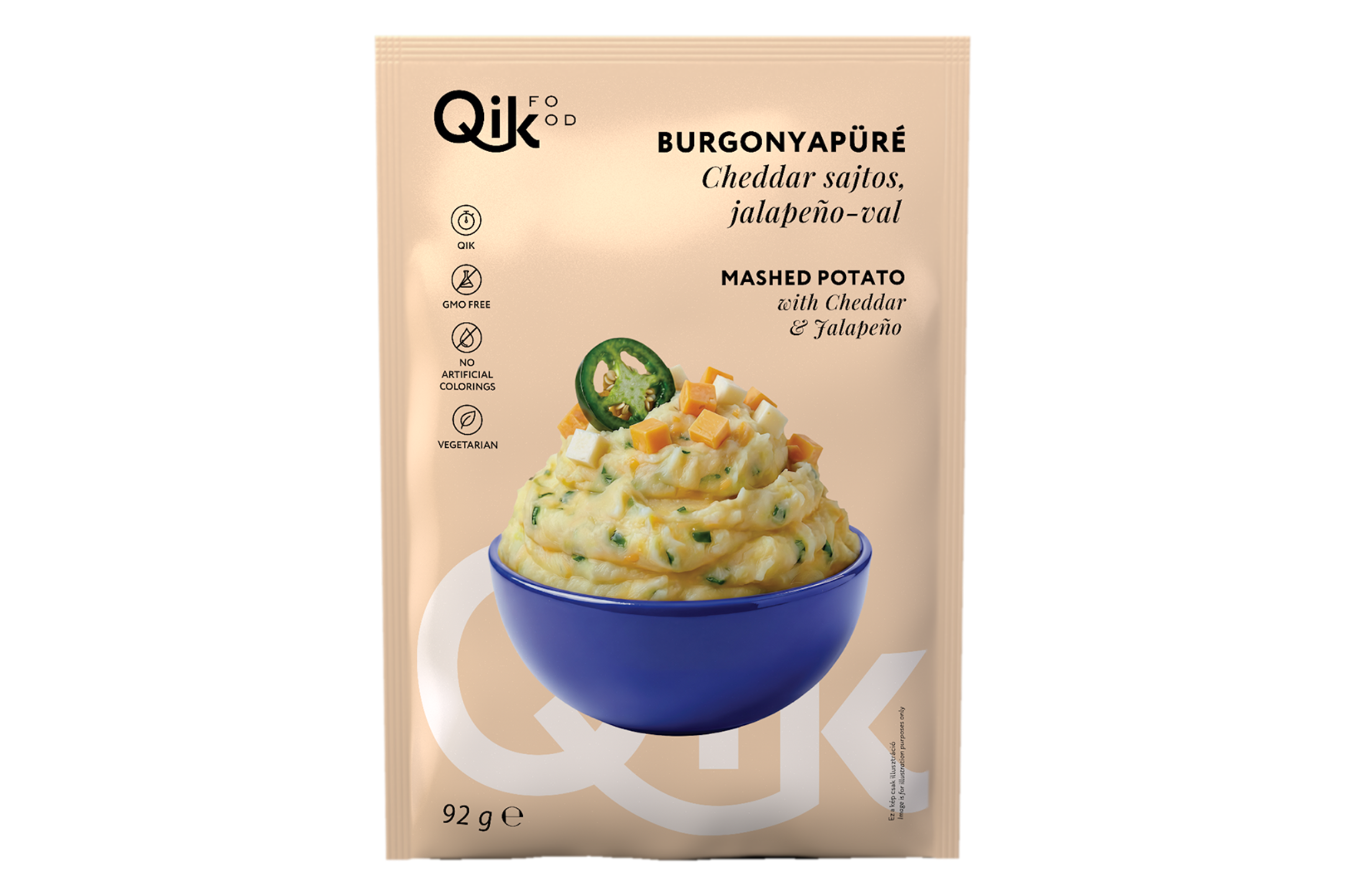 Qik Burgonyapüré cheddar sajtos, jalapeñóval